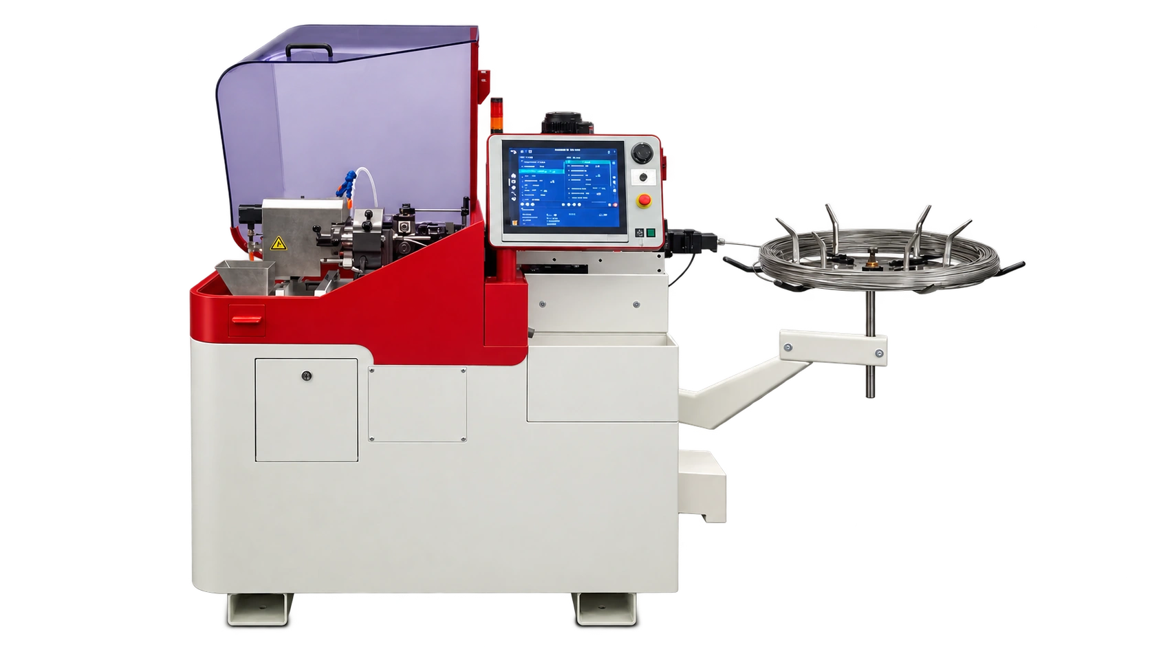 ESCO D2 CNC mit Drahtcoil und geradem Einlauf